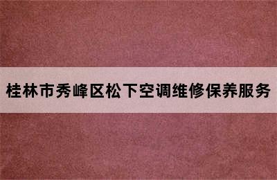 桂林市秀峰区松下空调维修保养服务