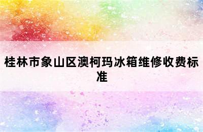 桂林市象山区澳柯玛冰箱维修收费标准