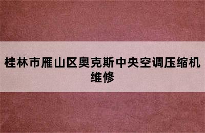 桂林市雁山区奥克斯中央空调压缩机维修