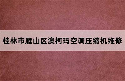 桂林市雁山区澳柯玛空调压缩机维修