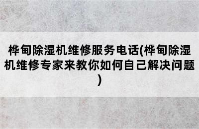 桦甸除湿机维修服务电话(桦甸除湿机维修专家来教你如何自己解决问题)