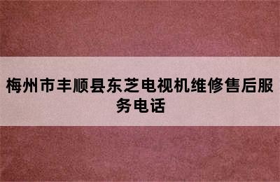 梅州市丰顺县东芝电视机维修售后服务电话