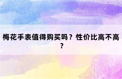 梅花手表值得购买吗？性价比高不高？