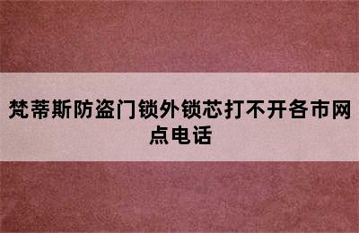 梵蒂斯防盗门锁外锁芯打不开各市网点电话