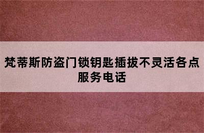 梵蒂斯防盗门锁钥匙插拔不灵活各点服务电话