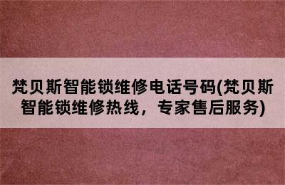 梵贝斯智能锁维修电话号码(梵贝斯智能锁维修热线，专家售后服务)