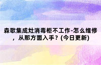 森歌集成灶消毒柜不工作-怎么维修，从那方面入手？(今日更新)