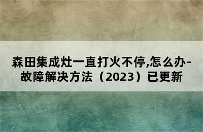 森田集成灶一直打火不停,怎么办-故障解决方法（2023）已更新