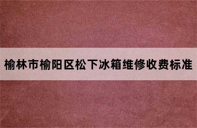 榆林市榆阳区松下冰箱维修收费标准