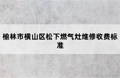 榆林市横山区松下燃气灶维修收费标准