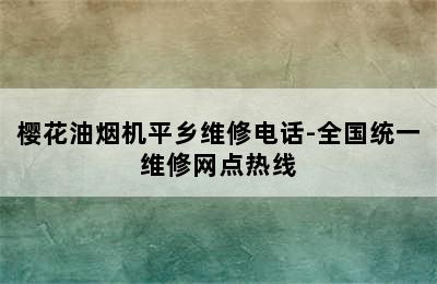 樱花油烟机平乡维修电话-全国统一维修网点热线