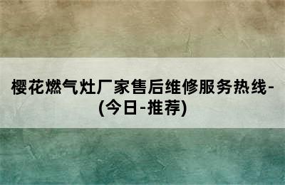 樱花燃气灶厂家售后维修服务热线-(今日-推荐)