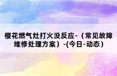 樱花燃气灶打火没反应-（常见故障维修处理方案）-(今日-动态）