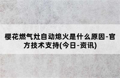 樱花燃气灶自动熄火是什么原因-官方技术支持(今日-资讯)