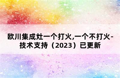 欧川集成灶一个打火,一个不打火-技术支持（2023）已更新