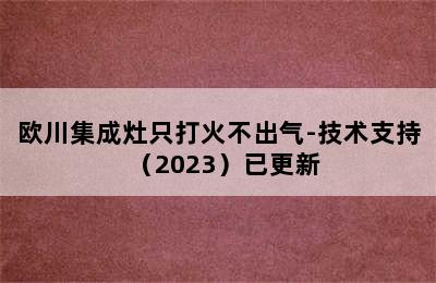 欧川集成灶只打火不出气-技术支持（2023）已更新