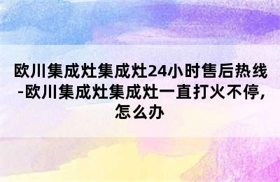 欧川集成灶集成灶24小时售后热线-欧川集成灶集成灶一直打火不停,怎么办