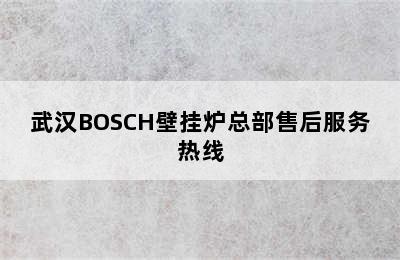 武汉BOSCH壁挂炉总部售后服务热线