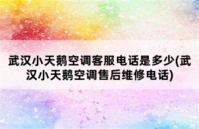 武汉小天鹅空调客服电话是多少(武汉小天鹅空调售后维修电话)