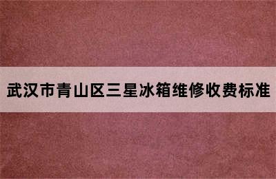 武汉市青山区三星冰箱维修收费标准