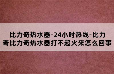 比力奇热水器-24小时热线-比力奇比力奇热水器打不起火来怎么回事