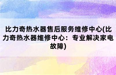 比力奇热水器售后服务维修中心(比力奇热水器维修中心：专业解决家电故障)