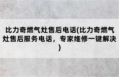 比力奇燃气灶售后电话(比力奇燃气灶售后服务电话，专家维修一键解决)