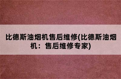 比德斯油烟机售后维修(比德斯油烟机：售后维修专家)