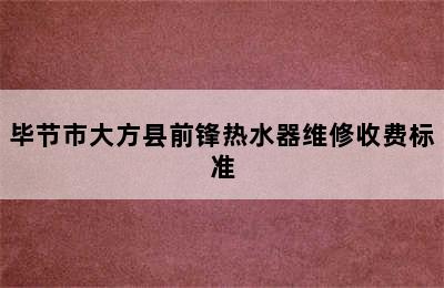 毕节市大方县前锋热水器维修收费标准