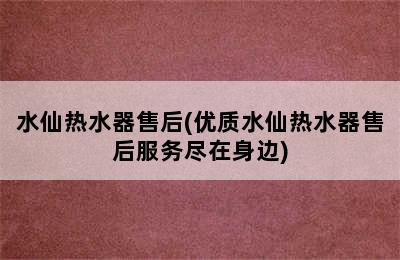 水仙热水器售后(优质水仙热水器售后服务尽在身边)