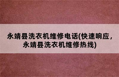 永靖县洗衣机维修电话(快速响应，永靖县洗衣机维修热线)