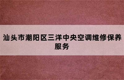 汕头市潮阳区三洋中央空调维修保养服务