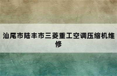 汕尾市陆丰市三菱重工空调压缩机维修