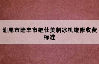 汕尾市陆丰市维仕美制冰机维修收费标准