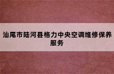 汕尾市陆河县格力中央空调维修保养服务