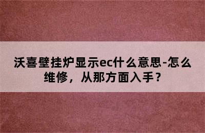 沃喜壁挂炉显示ec什么意思-怎么维修，从那方面入手？