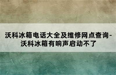 沃科冰箱电话大全及维修网点查询-沃科冰箱有响声启动不了