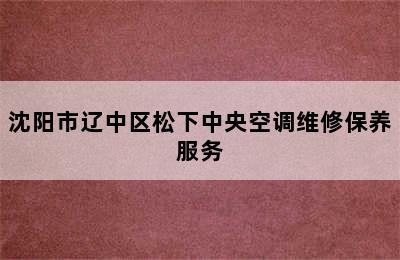 沈阳市辽中区松下中央空调维修保养服务