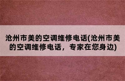 沧州市美的空调维修电话(沧州市美的空调维修电话，专家在您身边)