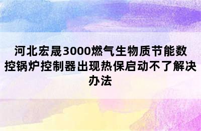 河北宏晟3000燃气生物质节能数控锅炉控制器出现热保启动不了解决办法