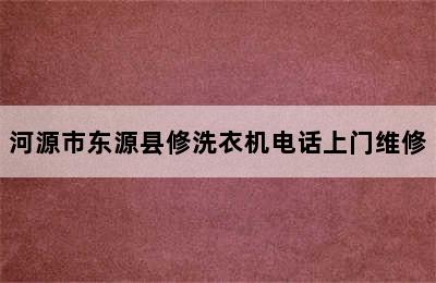 河源市东源县修洗衣机电话上门维修