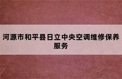 河源市和平县日立中央空调维修保养服务