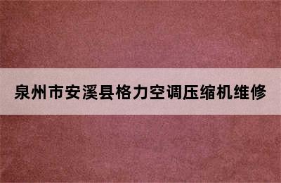 泉州市安溪县格力空调压缩机维修