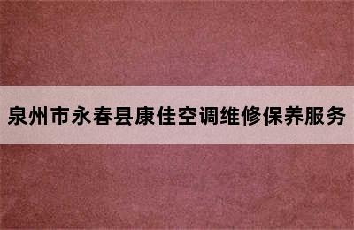 泉州市永春县康佳空调维修保养服务