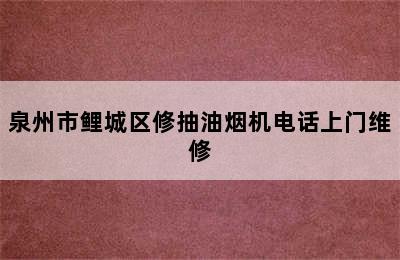 泉州市鲤城区修抽油烟机电话上门维修