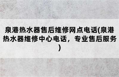 泉港热水器售后维修网点电话(泉港热水器维修中心电话，专业售后服务)