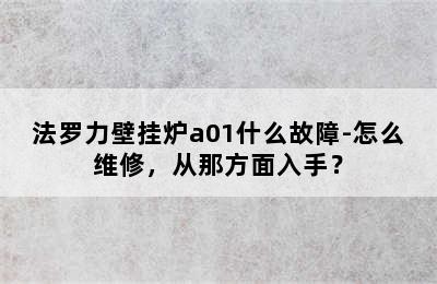 法罗力壁挂炉a01什么故障-怎么维修，从那方面入手？