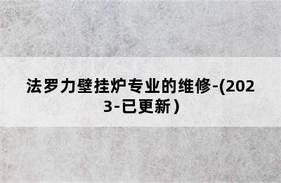 法罗力壁挂炉专业的维修-(2023-已更新）