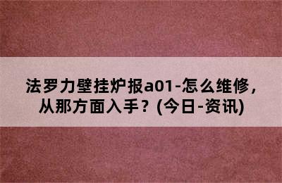 法罗力壁挂炉报a01-怎么维修，从那方面入手？(今日-资讯)