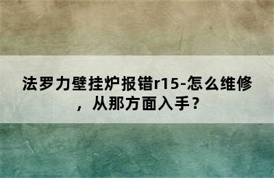 法罗力壁挂炉报错r15-怎么维修，从那方面入手？